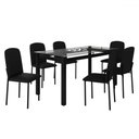 Ver imagem 2 de Mesa de Jantar 6 Lugares Tokio Classic com Vidro Preto - Art Panta