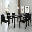 Ver imagem 1 de Mesa de Jantar 6 Lugares Tokio Classic com Vidro Preto - Art Panta