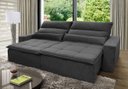 Ver imagem 1 de Sofá Retrátil/Reclinável Amsterdam 2,70m Suede Velut com Molas no Assento - King House