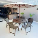 Ver imagem 3 de Conjunto de Mesa Giratória 1,40m + 6 Cadeiras Piscina Jantar Área Externa