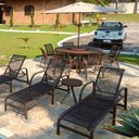Ver imagem 5 de Conjunto de Mesa Giratória 1,40m + 6 Cadeiras Piscina Jantar Área Externa