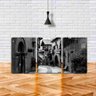 Quadro Decorativo Caminho Entre Casas Preto Branca 45x96 - 1