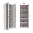 Ver imagem 7 de Armário para Escritório Multiuso com 2 Portas de Vidro Branco 60x171,5cm