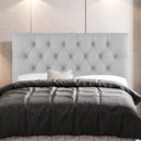 Ver imagem 2 de Cabeceira Cama Box Casal Nice 140cm Suede Cinza Claro - Desk Design