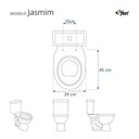Ver imagem 3 de Assento Sanitário Soft Close Jasmim Azul para Vaso Fiori