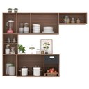 Ver imagem 3 de Cozinha Suspensa 7 Portas 1 Gaveta Carvalho Grafite Mila Poliman