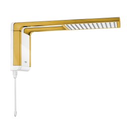 Chuveiro Lorenzetti Acqua Storm - Branco - 220v:dourado Brilho - 1