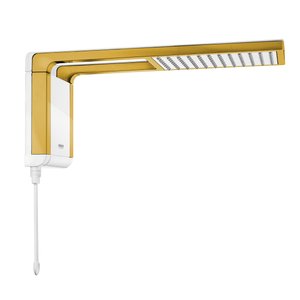 Chuveiro Lorenzetti Acqua Storm - Branco - 220v:dourado Brilho