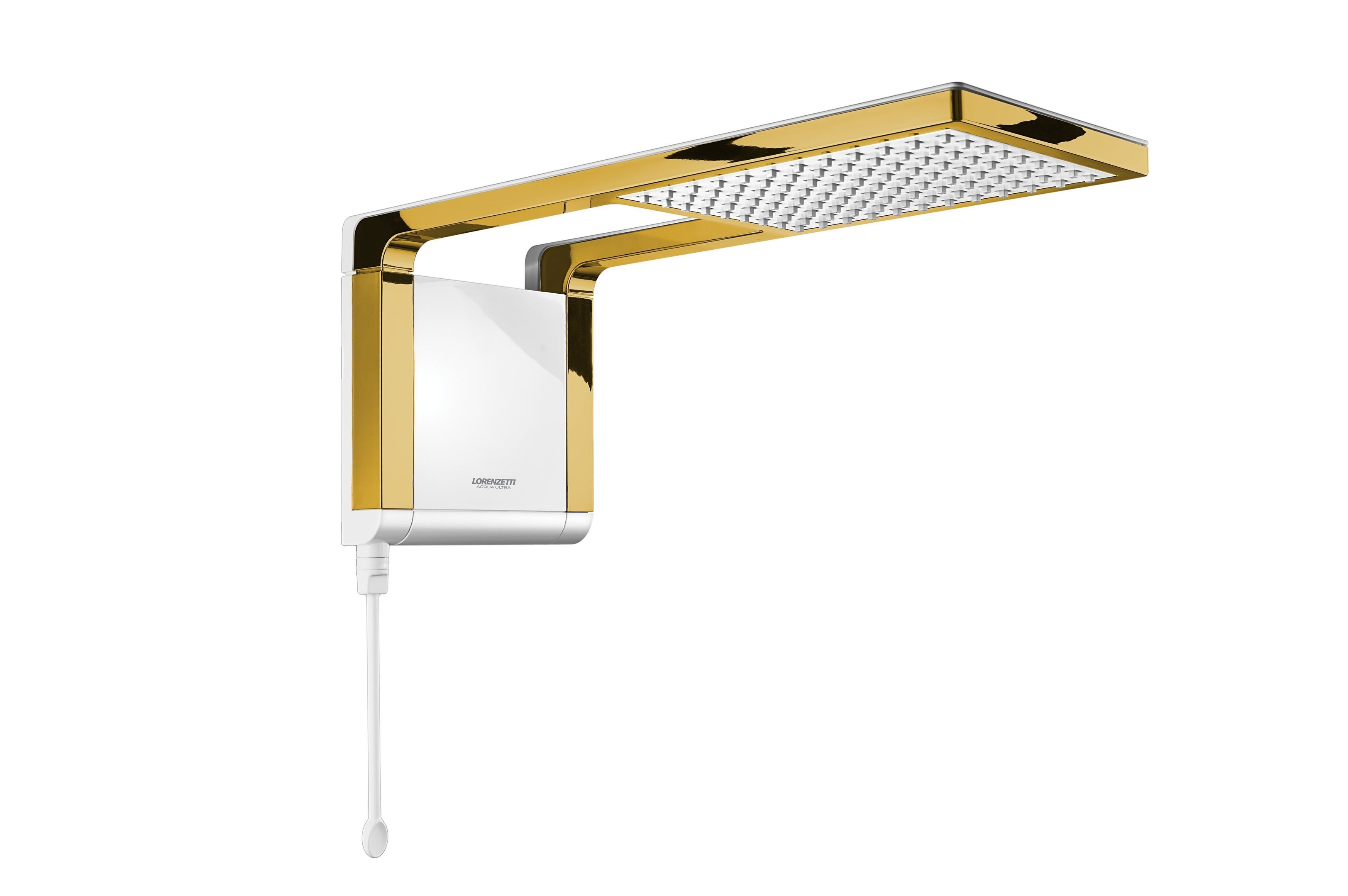 Chuveiro Lorenzetti Acqua Storm - Branco - 220v:dourado Brilho - 2