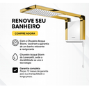 Ver imagem 3 de Chuveiro Lorenzetti Acqua Storm - Branco - 220v:dourado Brilho