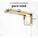 Ver imagem 5 de Chuveiro Lorenzetti Acqua Storm - Branco - 220v:dourado Brilho