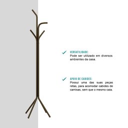 Cabideiro Hall de Entrada Ouro Velho Carraro - 3
