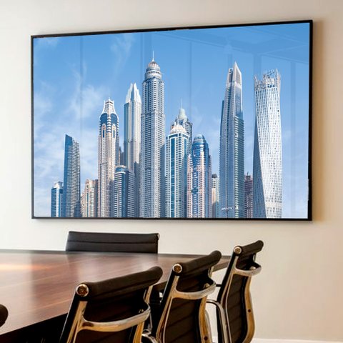 Quadro Decorativo Caixa Arquitetura Prédios Industriais  Tacolado Moldura Caixa Alta 4,5cm Madeira C