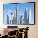 Ver imagem 1 de Quadro Decorativo Caixa Arquitetura Prédios Industriais Tacolado Moldura Caixa Alta 4,5cm Madeira C