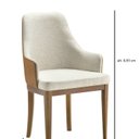 Ver imagem 4 de Conjunto Mesa Aghata 1,80x0,90 MDF Laminado 6 Cadeiras Marrom/Amendoa