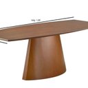 Ver imagem 3 de Conjunto Mesa Aghata 1,80x0,90 MDF Laminado 6 Cadeiras Marrom/Amendoa