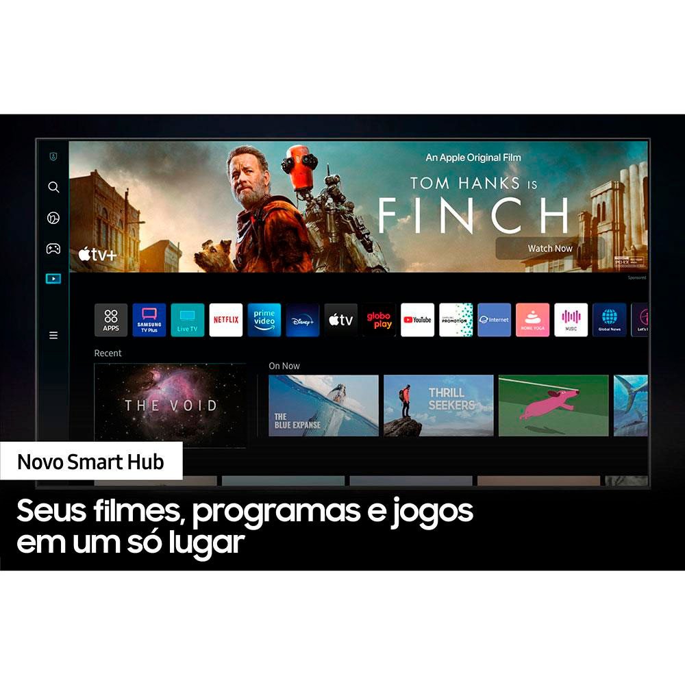 Smart TV 60 Polegadas 60BU8000 Crystal UHD 4K Samsung com Caixa de Som Go Essential JBL - 7