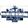 Quadro Decorativo 5 Partes Balança Da Justiça Advogado - 2
