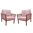 Ver imagem 1 de Kit 2 Poltronas Luxo Califórnia 0125 Rosa