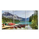 Ver imagem 1 de Quadro Decorativo Paisagem Barcos No Lago E Montanha
