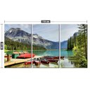 Ver imagem 2 de Quadro Decorativo Paisagem Barcos No Lago E Montanha