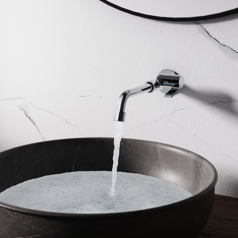 Torneira Água Fria Minimalista de Parede Cromado Casavilla