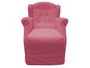 Ver imagem 2 de Poltrona Cadeira De Amamentação Com Balanço E Puff Manu Suede Rosa Ms Decor