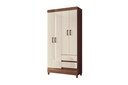 Ver imagem 6 de Guarda Roupas Fit 4.2 Santos Andira -4 Portas 2 Gavetas 191x 92 Cm:jequitiba/offwhite