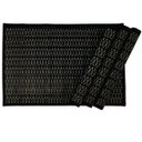 Ver imagem 3 de Kit Serviço Lugar Americano Bamboo Acre 4 Peças Niazitex Preto