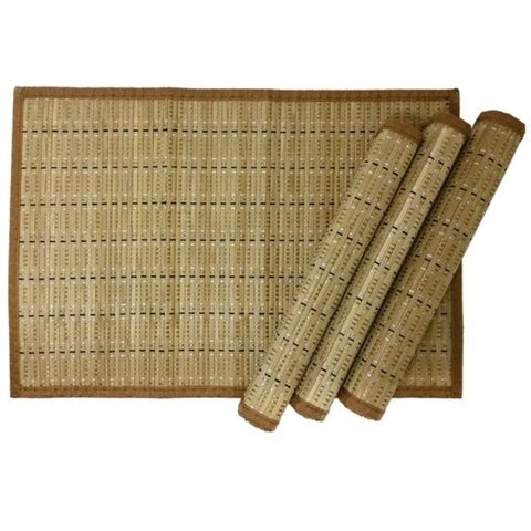 Kit Serviço Lugar Americano Bamboo Acre 4 Peças Niazitex Bege