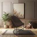 Ver imagem 2 de Kit 06 Cadeiras Poltrona de Jantar Bela Suede Base Metálica Industrial Preto - Pallazio Marrom