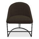 Ver imagem 6 de Kit 06 Cadeiras Poltrona de Jantar Bela Suede Base Metálica Industrial Preto - Pallazio Marrom