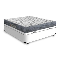 Cama Box Baú Viúva + Colchão D33 Ortobom Iso 100 128cm - 2