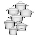 Ver imagem 1 de Jogo de Panelas 7 Peças Inox Fundo Triplo Allegra Tramontina
