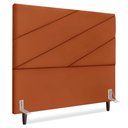 Ver imagem 1 de Cabeceira Queen 160 Cm com Frame Cristal Suede Terracota Artte