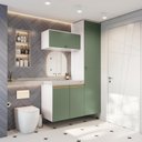 Ver imagem 1 de Conjunto para Banheiro Kappesberg Celeste 3 Peças Branco/verde 130cm