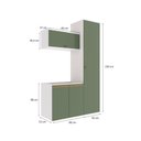 Ver imagem 2 de Conjunto para Banheiro Kappesberg Celeste 3 Peças Branco/verde 130cm