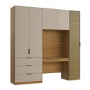 Ver imagem 7 de Guarda Roupa Modular 5 Portas Reflecta com Mesa Altezza Clean Belmax:Freijó/Off White