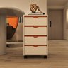 Gaveteiro Organizador para Escritório com 4 Gavetas e Pés Rodízios - Branco - 8