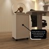 Gaveteiro Organizador para Escritório com 4 Gavetas e Pés Rodízios - Branco - 6
