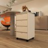 Gaveteiro Organizador para Escritório com 4 Gavetas e Pés Rodízios - Branco - 1