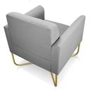 Ver imagem 5 de Poltrona Decorativa Base Industrial X Dourada Maressa S10 Suede Cinza - Ibiza