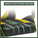 Ver imagem 6 de Cadeira de Escritório Gamer Nitro Dourado Ergonômica Couro Sintético Reclinável Altura Ajustável