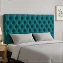 Ver imagem 2 de Cabeceira Cama Box Casal Queen Size 160cm Valentina Estofada Ciano Escuro