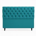 Ver imagem 1 de Cabeceira Cama Box Casal Queen Size 160cm Valentina Estofada Ciano Escuro