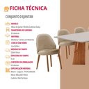 Ver imagem 7 de Sala de Jantar Mesa Florida 220cm Tampo Laqueado com Vidro e 8 Cadeiras Suiça