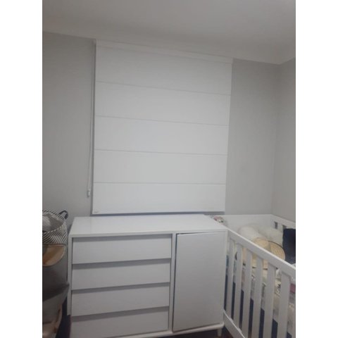 Persiana Blackout Romana Soft Branca 1,40x1,60m