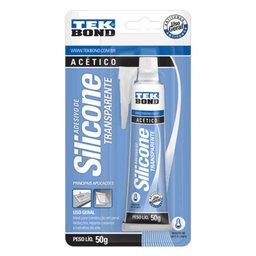 Silicone Acético 50gr Transparente /Box Banheiro/Vidros/Pia - 1