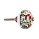 Ver imagem 4 de Puxador Cerâmica Redondo Antique Floral Móveis Decorativo