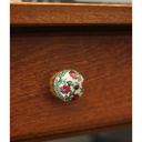 Ver imagem 2 de Puxador Cerâmica Redondo Antique Floral Móveis Decorativo